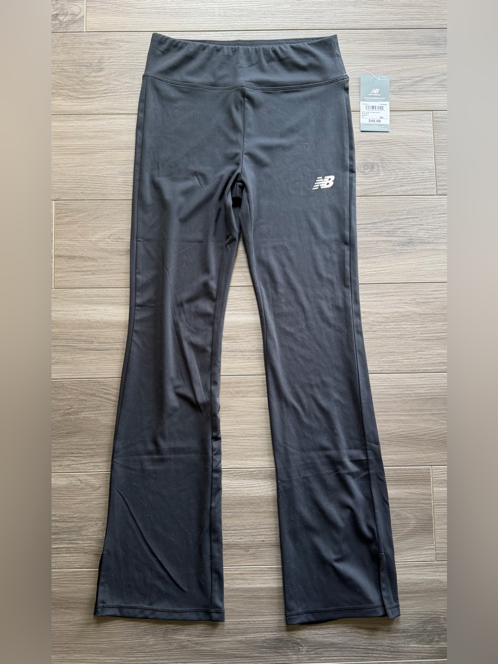 New Balance Girls' Black Athletic Flare Leggings
